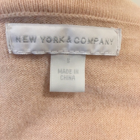 New York & Company Baby Pink Ruffle Cardigan - Picture 4 of 4